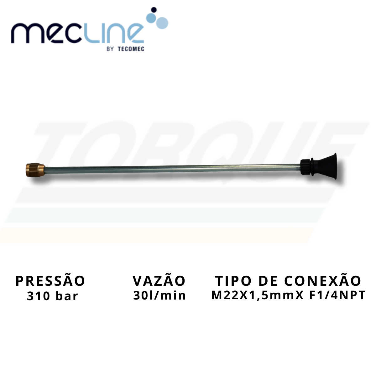 Lança reta SC+PU M22X1,5mm M X 1/4 NPT F Mecline - 432250 (Original)