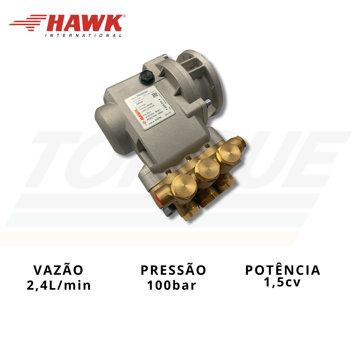Bomba HAWK, mod. FOG0210CR - 2.4l/min. | 100 bar | 1750 RPM | 1,5CV