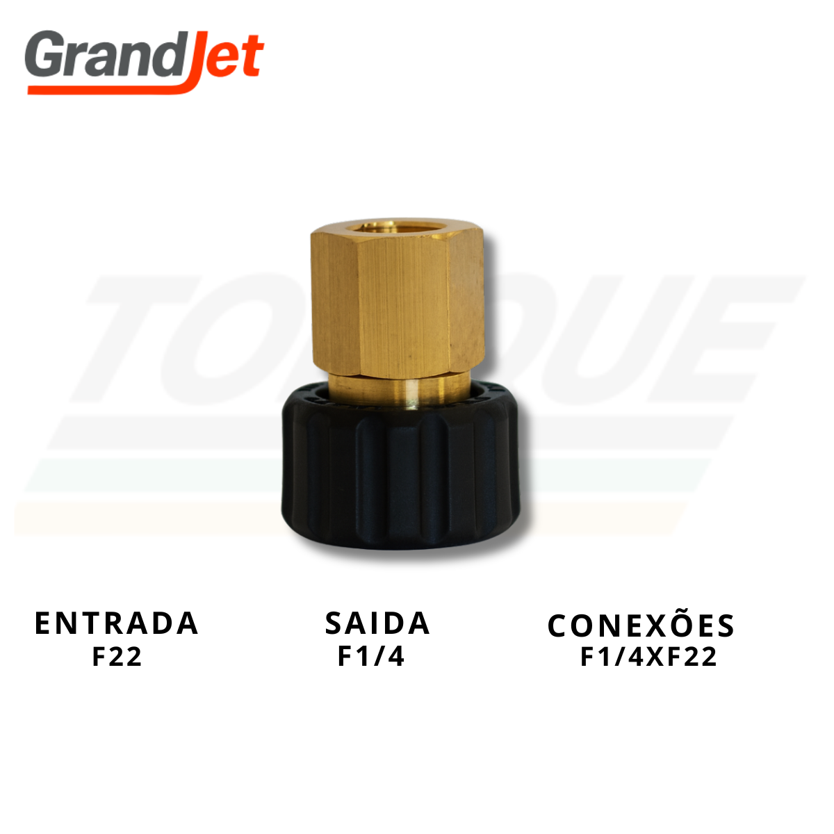 Conexão F22 x F1/4 (Porca) GrandJet - 02.07.08.007 (Original)