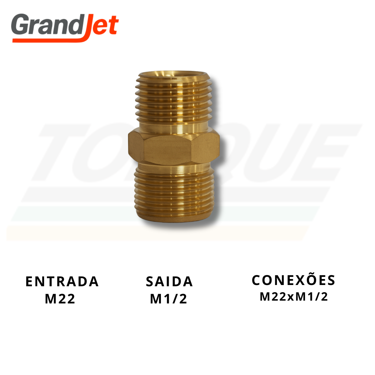 Conexão Nípel M22xM1/2 Grandjet - 02.07.08.010 (Original)