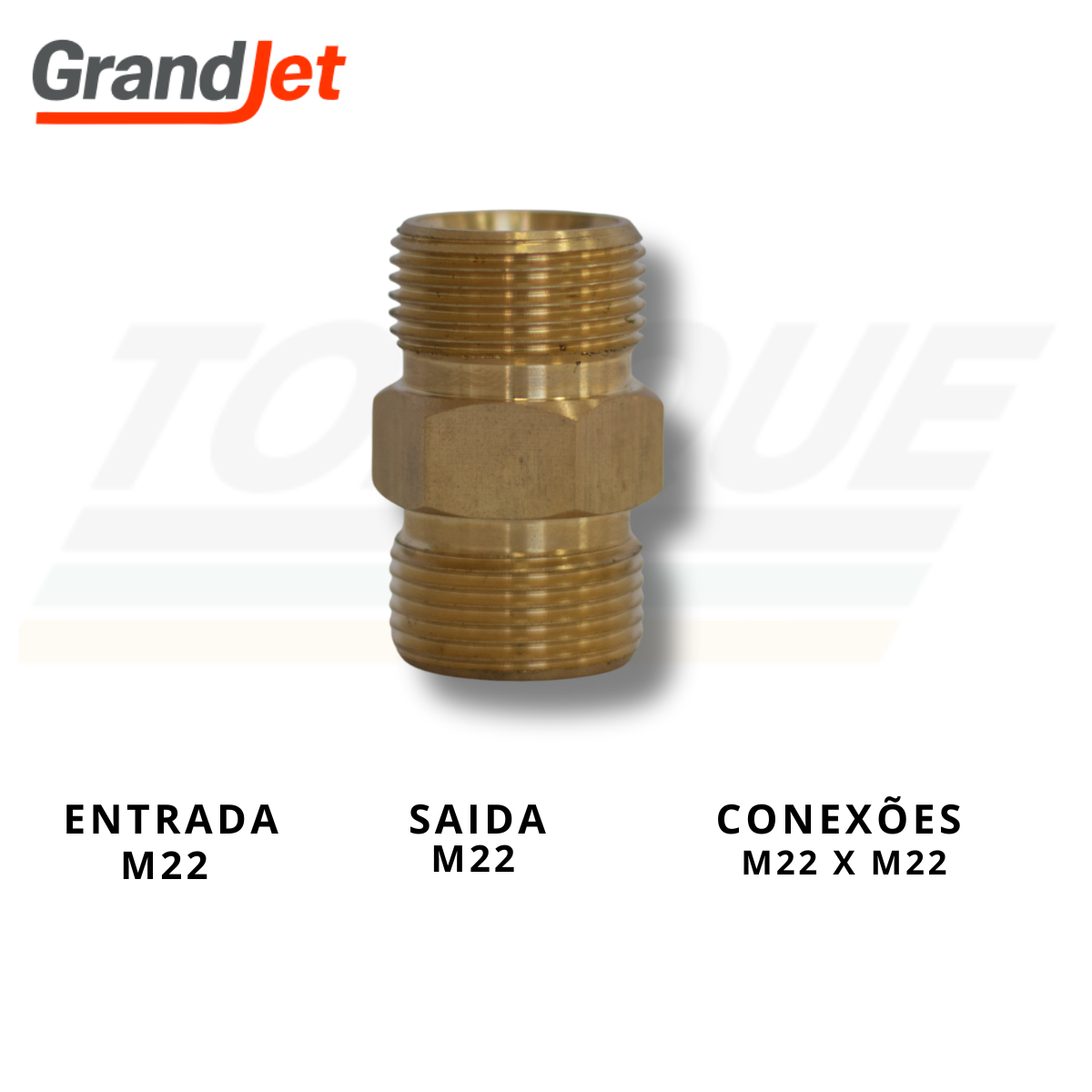 Conexão Nípel M22xM22 Grandjet - 02.07.08.008 (Original)
