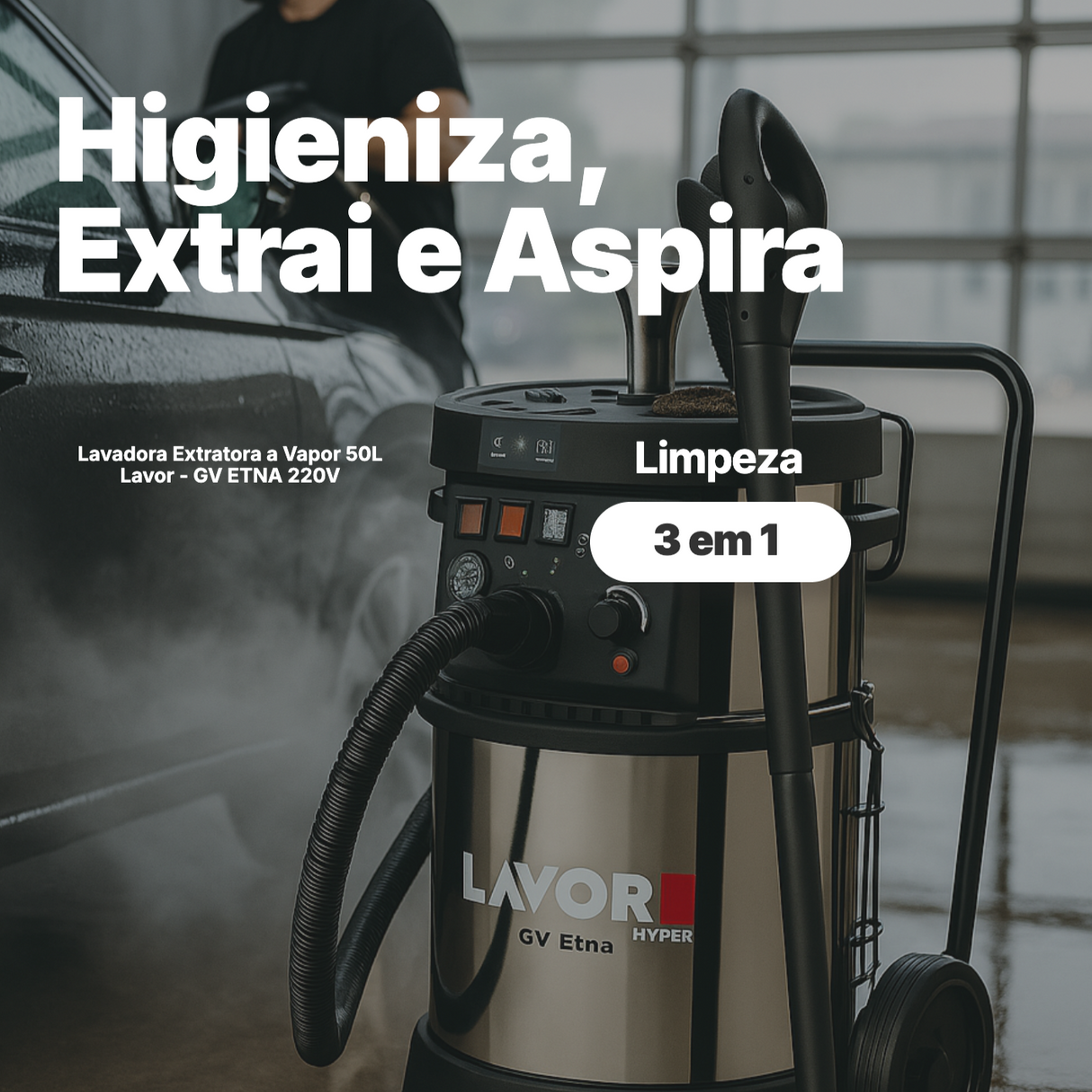 Lavadora Extratora a Vapor 50L - Lavor - GV ETNA 220V