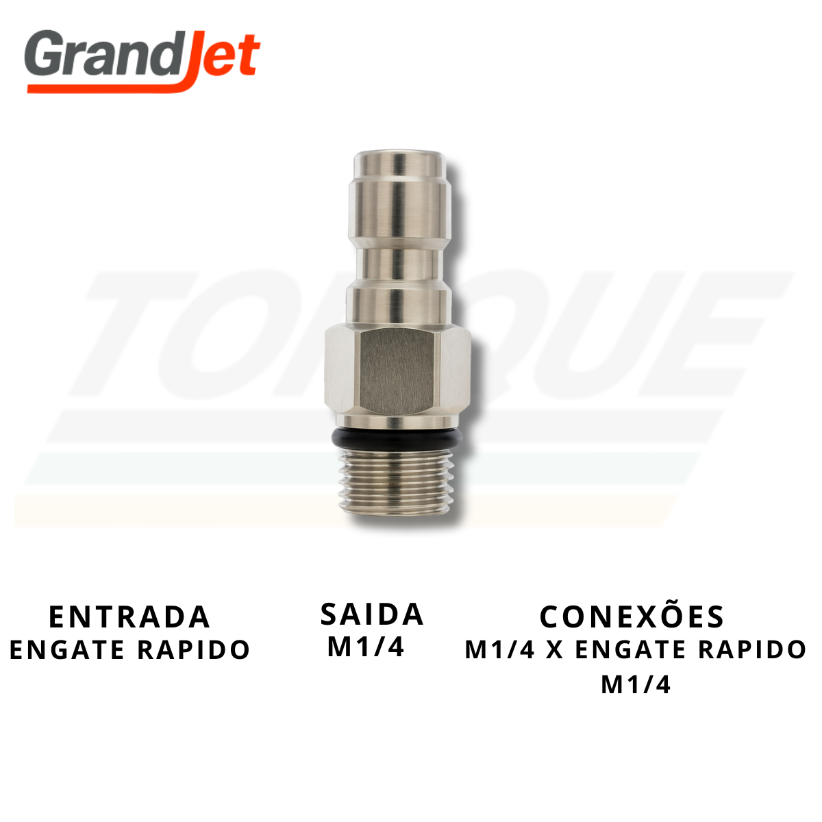 Engate rápido (Macho) 1/4 x ERM3/8 Inox GrandJet - 02.07.08.002