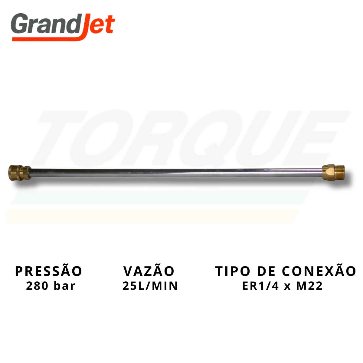 Lança lisa 500mm c/ engate rápido 280BAR Grandjet - 02.07.02.005 (Original)
