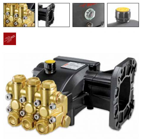 Bomba Triplex Alta Pressão - Hawk - NPM1725GR - 17 l./min | 250 BAR | 15HP a