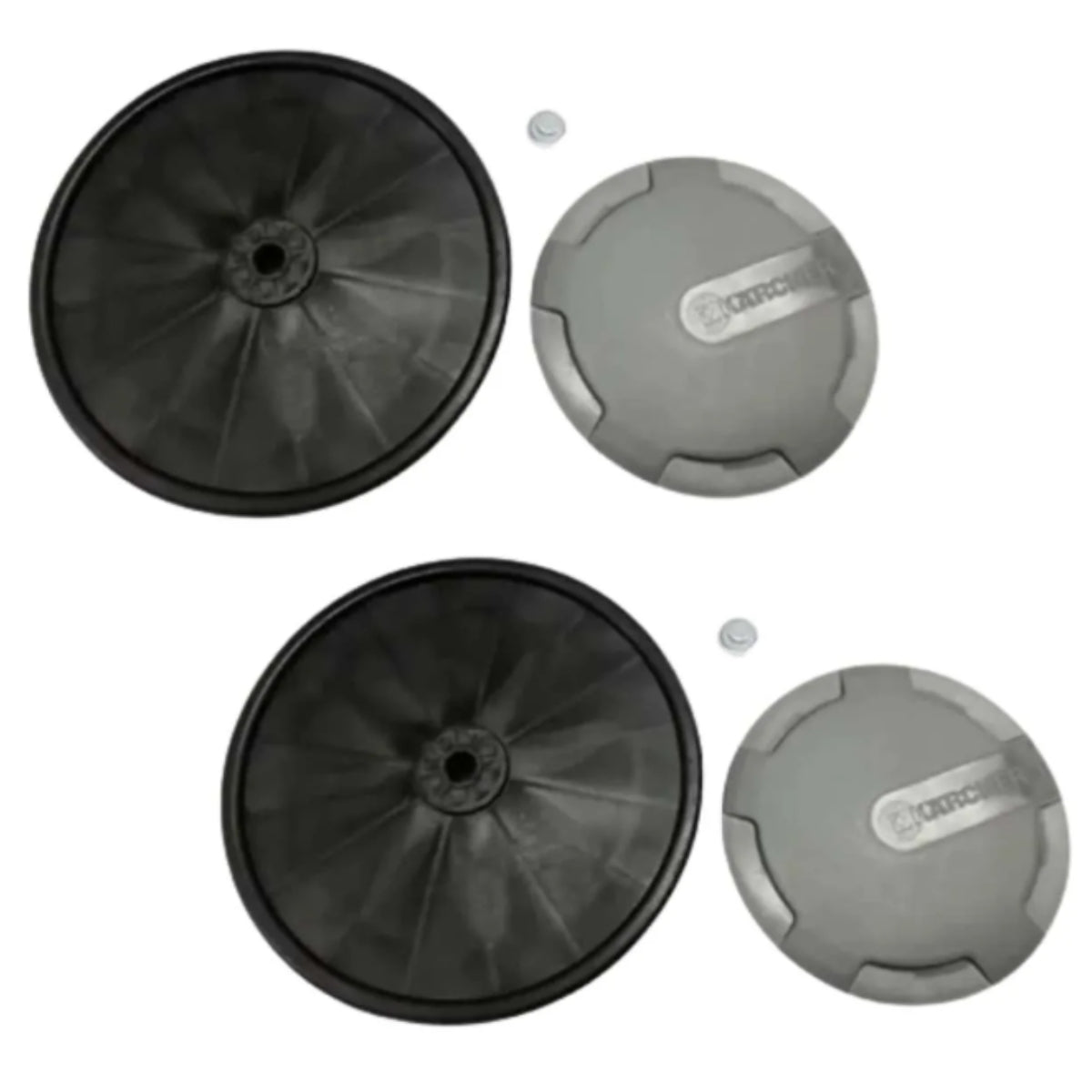 Kit com 2 Rodas e 2 Calotas com Travas Hd585 | Karcher