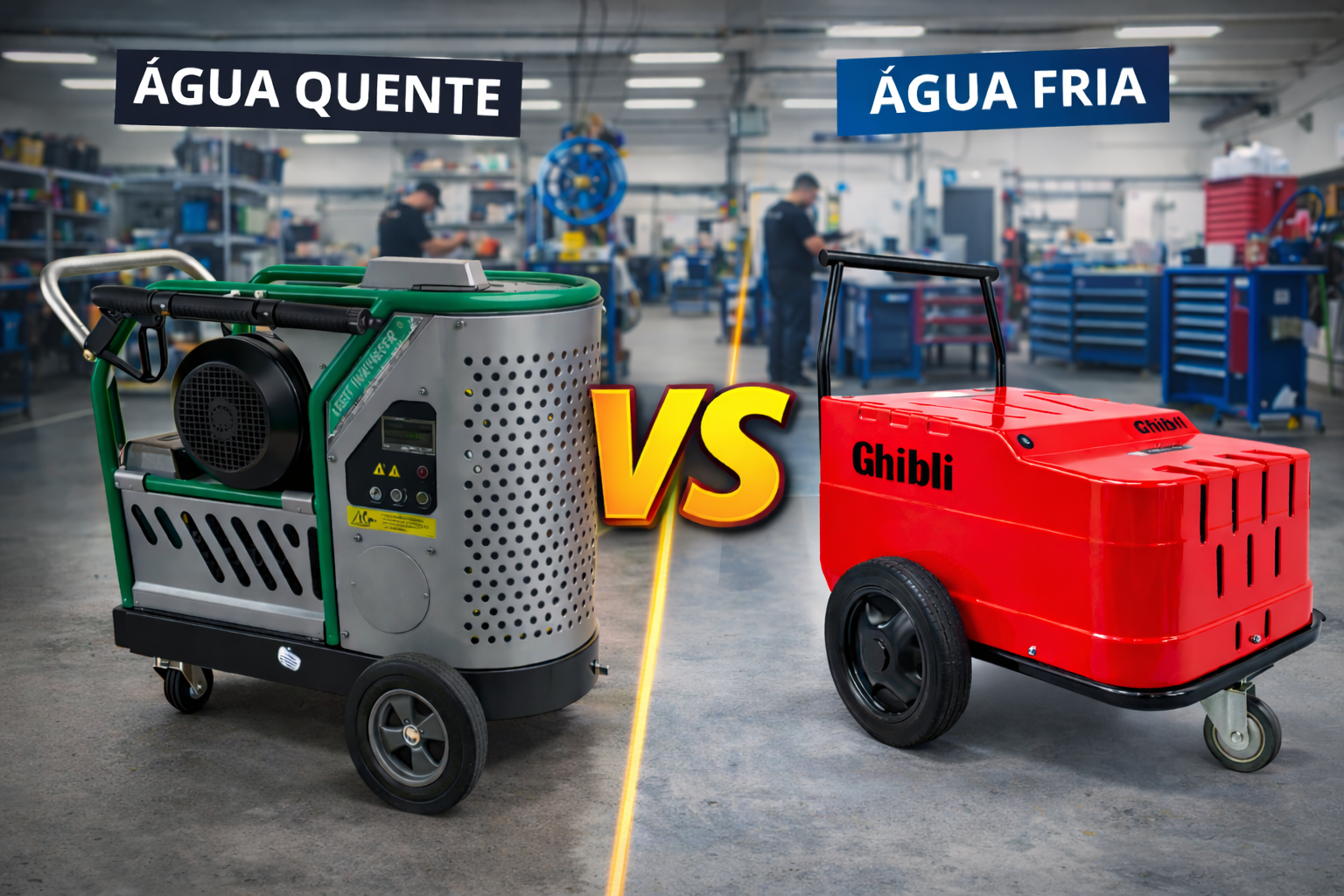 Lavadora de alta pressão com água quente vs. fria: quando usar cada uma na indústria?