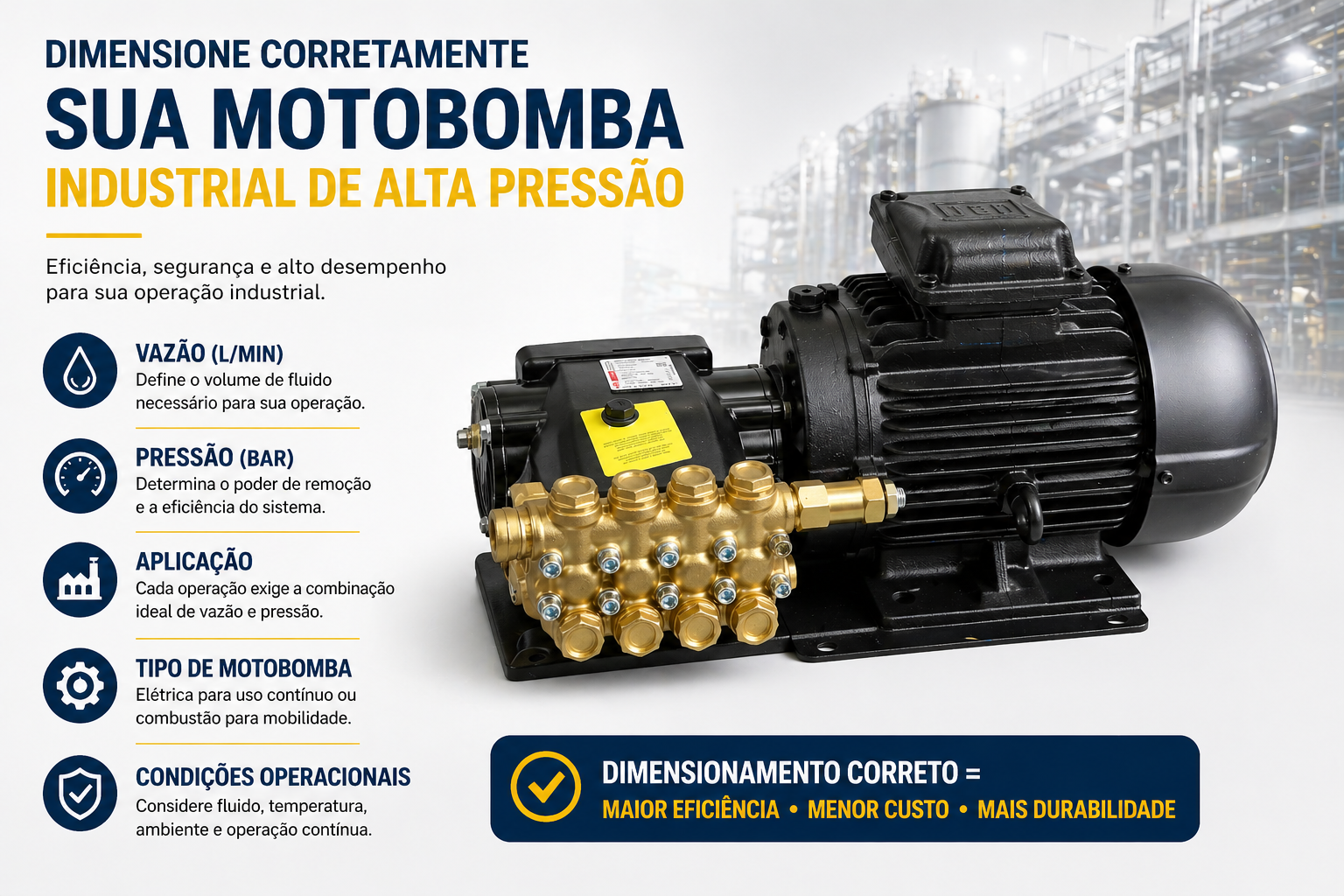 Como Dimensionar Corretamente uma Motobomba Industrial de Alta Pressão