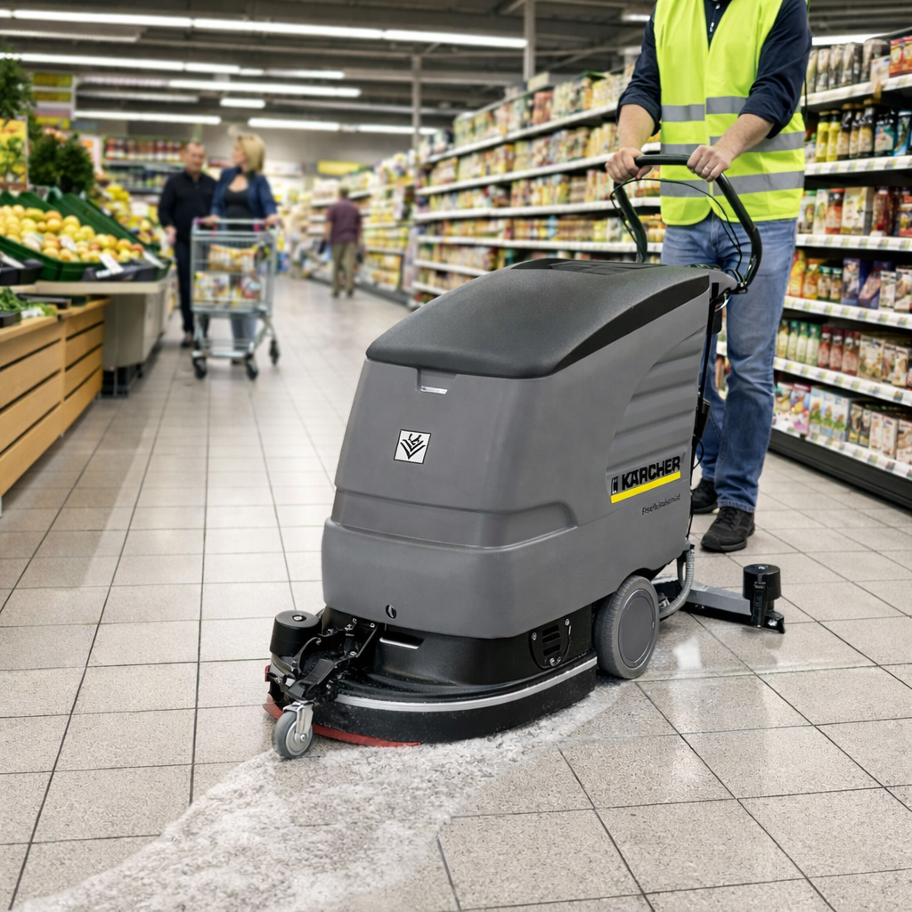 Lavadora e Secadora de Piso Kärcher BD 530 Elétrica para Supermercados