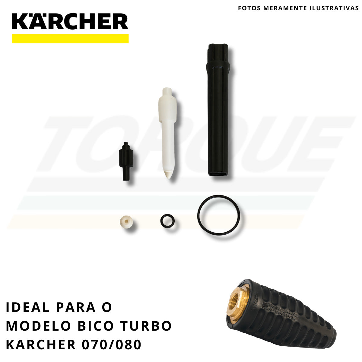 Kit Reparo do Bico Turbo Karcher 070/080 - 9.302-018.0 (Original)