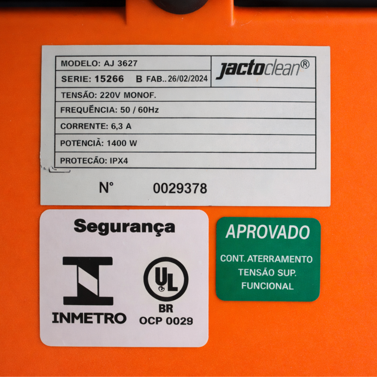 Aspirador de Pó e Agua Jacto AJ3627 1400W 220V - 62058 (Original)