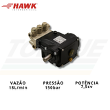 Bomba HAWK, mod. NMT1520HTR - 18l/min. | 200 bar | 1750 RPM | 7,5CV - ÁGUA QUENTE