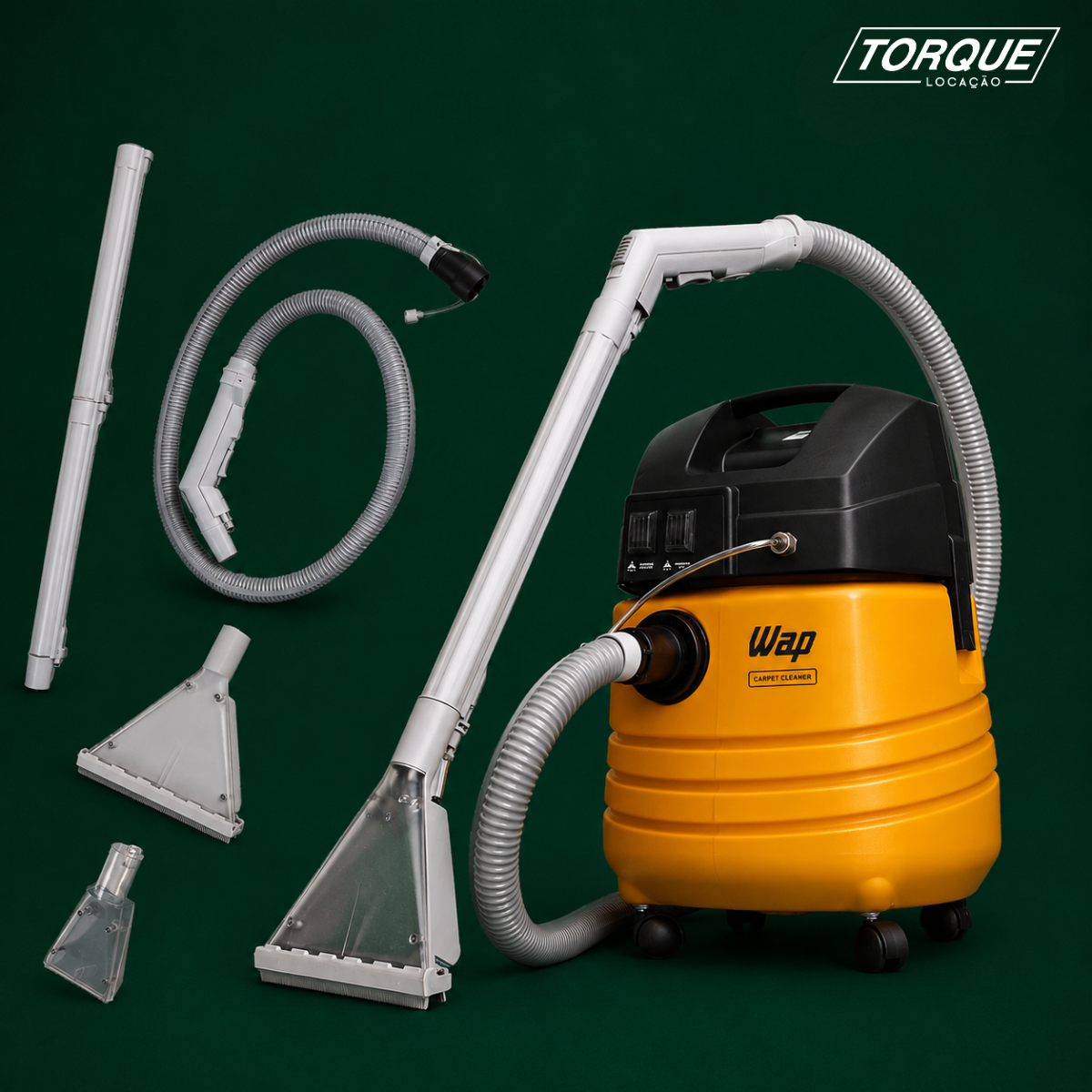 [Locação] Extratora de Sujeira Profissional Carpet Cleaner Motor Duplo Estágio para Pisos Tapetes Estofados 1600W 110V WAP