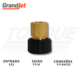 Conexão F22 x F1/4 (Porca) GrandJet - 02.07.08.007 (Original)