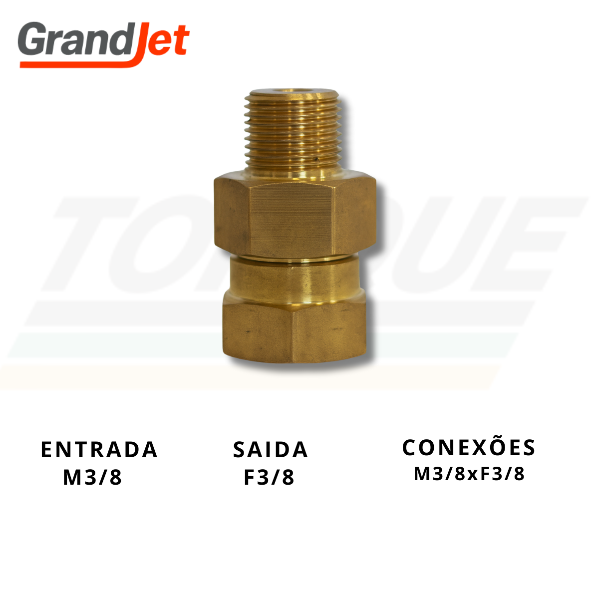 Adaptador Giratório M3/8xF3/8 para Pistola GrandJet - 02.07.08.009 (Original)