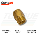 Conexão Ponta de lança M22xF1/4 Grandjet - 02.07.08.005 (Original)