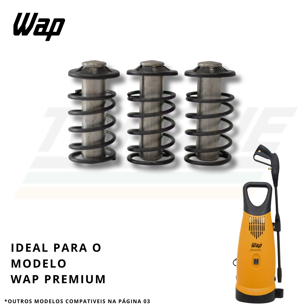 Kit Pistões C/3 para Wap Bravo/ Excell/Valent - VB70-49-51 (Original)