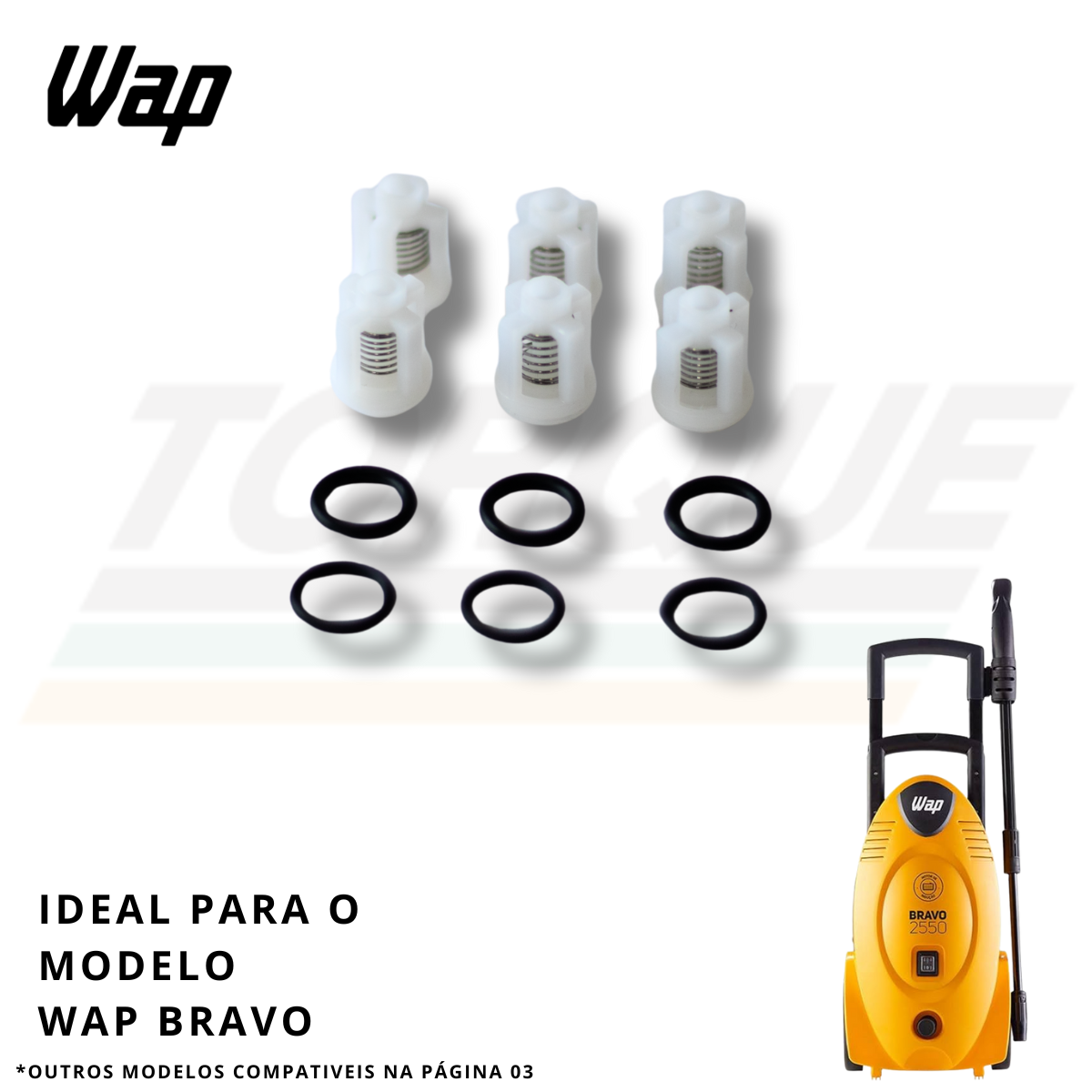 Kit Válvulas C/6 para Wap Bravo/Excell/Valent - VG70-36-40 (Original)