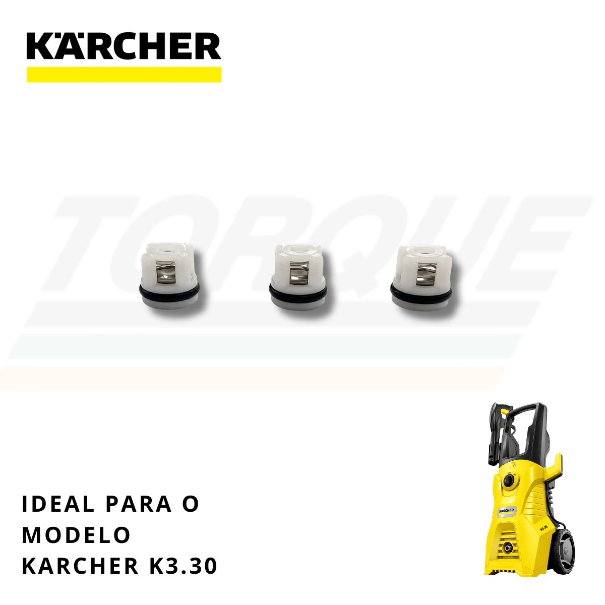 Kit válvulas 3 un para Karcher K3 - 9.303-352.0 (Original)