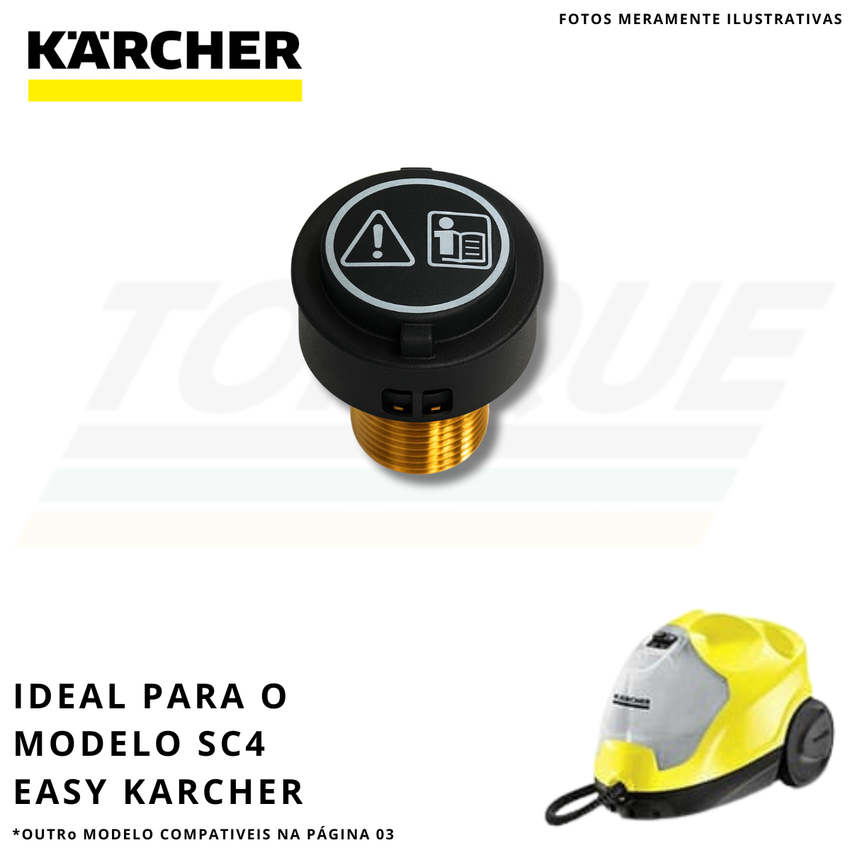 Válvula de Alívio com Fecho de Manutenção Karcher para  SC4 | SC5  - 4.580-202.0 (Original)