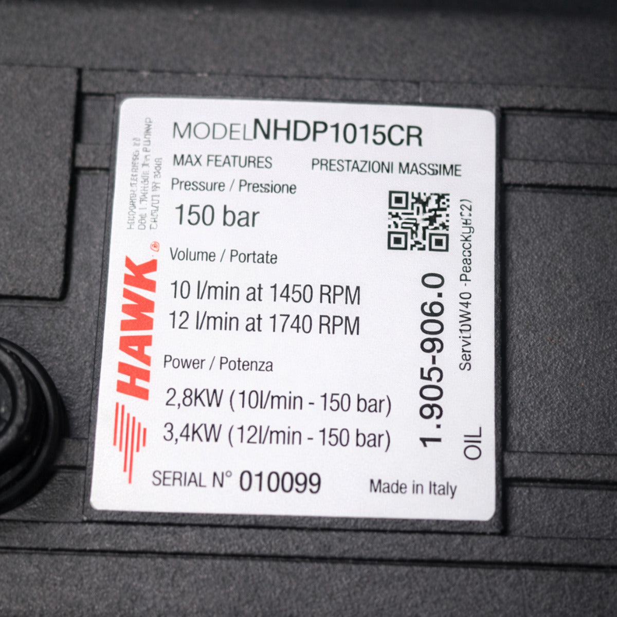 Bomba HAWK, mod. NHDP1015CR - 12l/min. | 150 bar | 1750 RPM