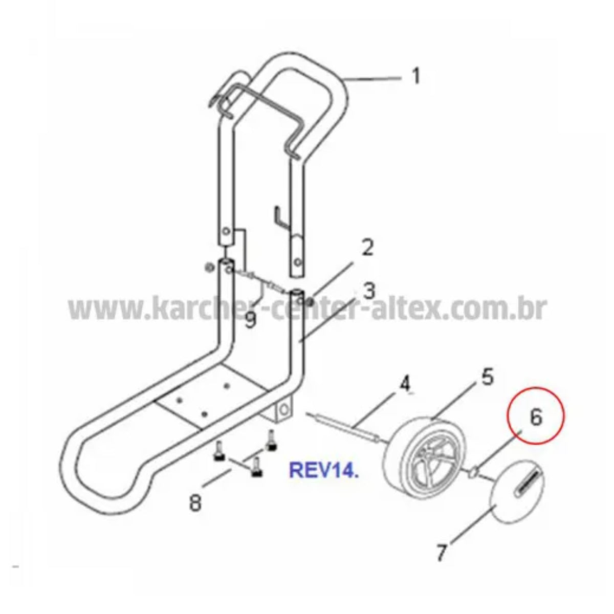 Trava Roda HD 585 64351250 | Karcher